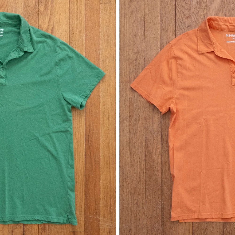 Two (2) Old Navy Men's Cotton Polo Shirts Large